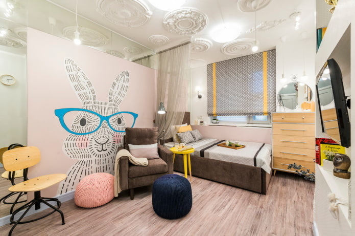 décoration d'une chambre d'enfant dans un style nordique