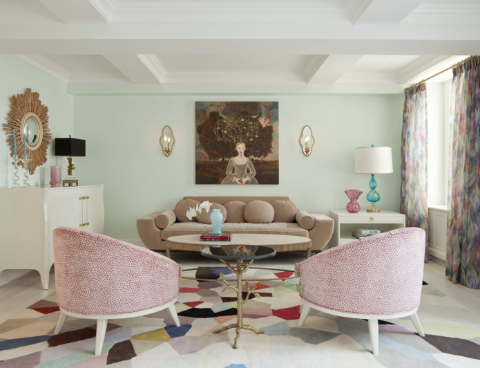 couleurs de l'intérieur dans un style éclectique