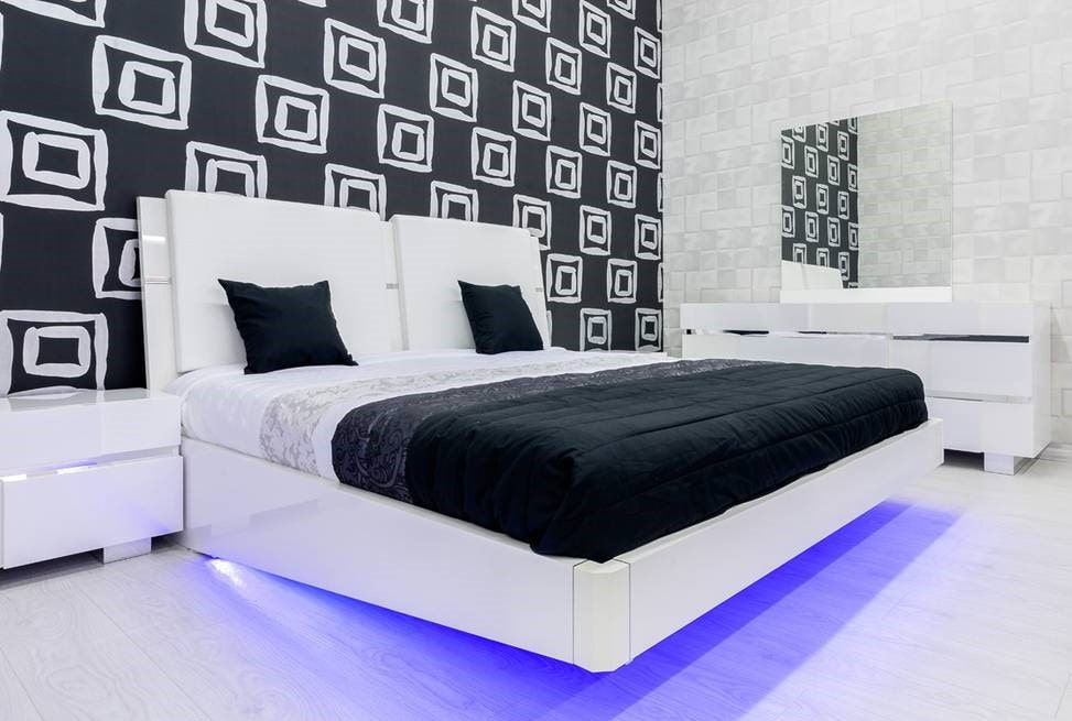 Chambre en noir et blanc