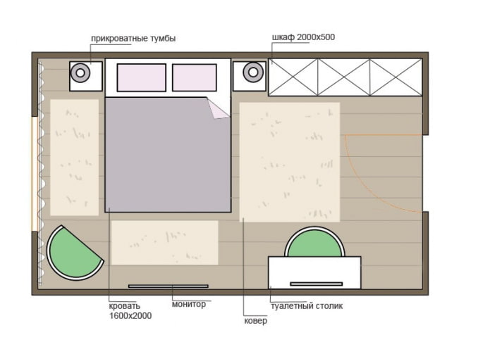 disposition des chambres 17 m² m.