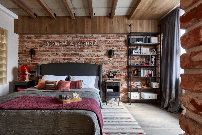 Chambre de style loft