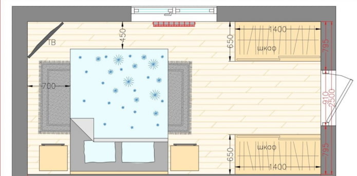 disposition des chambres 17 m² m.