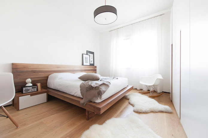 ameublement à l'intérieur de la chambre dans un style minimaliste