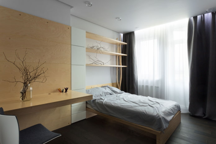 chambre dans le style de l'éco-minimalisme