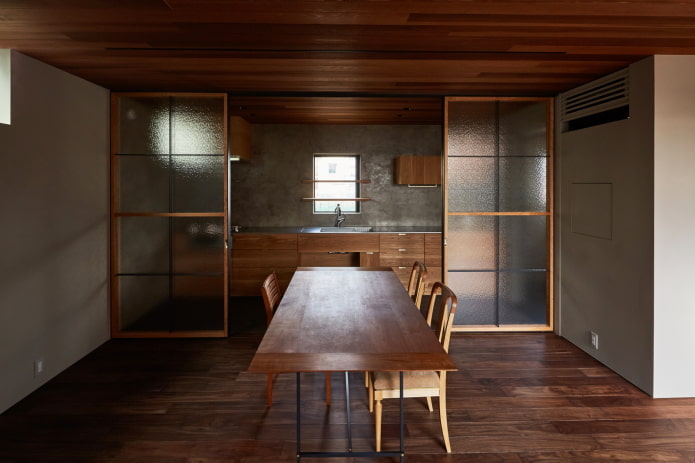 design d'intérieur de cuisine de style japonais