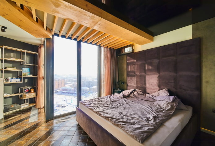 chambre d'homme de style industriel