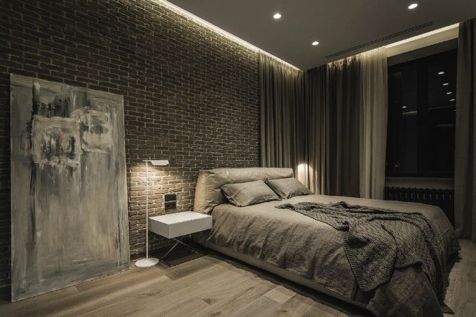 chambre d'homme de style industriel