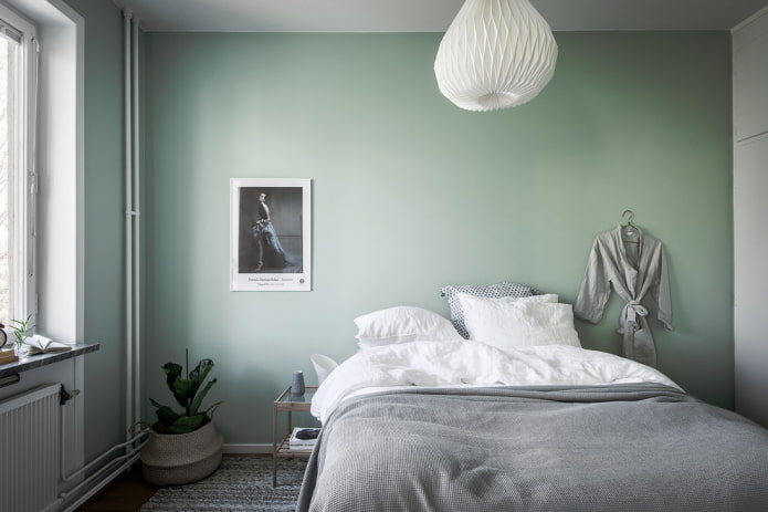 schéma de couleurs de la chambre dans un style nordique