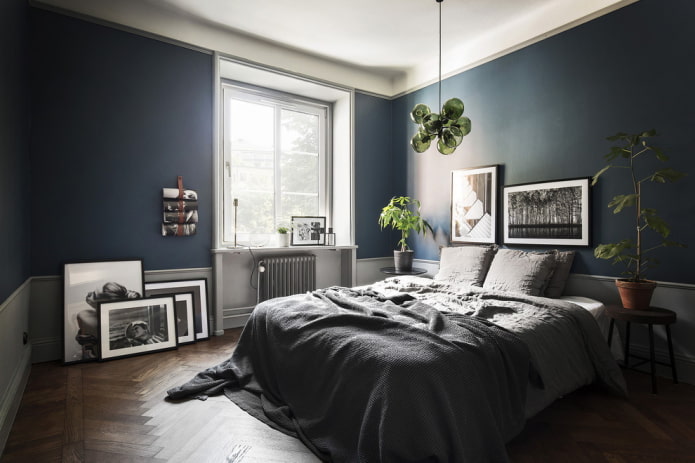 schéma de couleurs de la chambre dans un style nordique