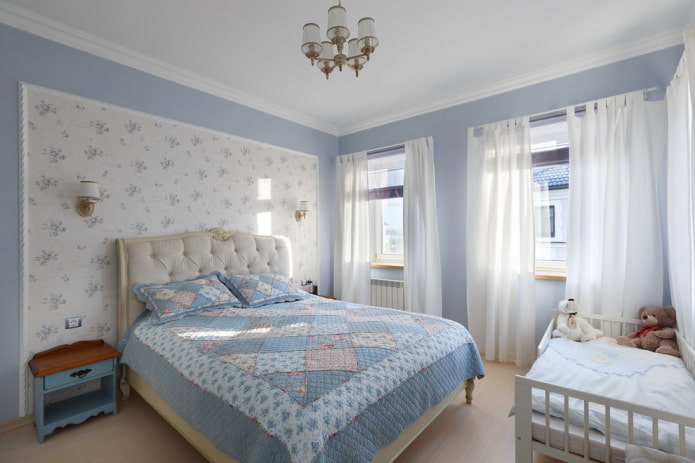 Intérieur de chambre de style provençal