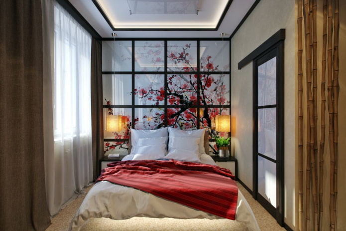 chambre étroite de style japonais