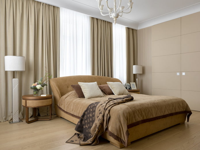 chambre beige design d'intérieur