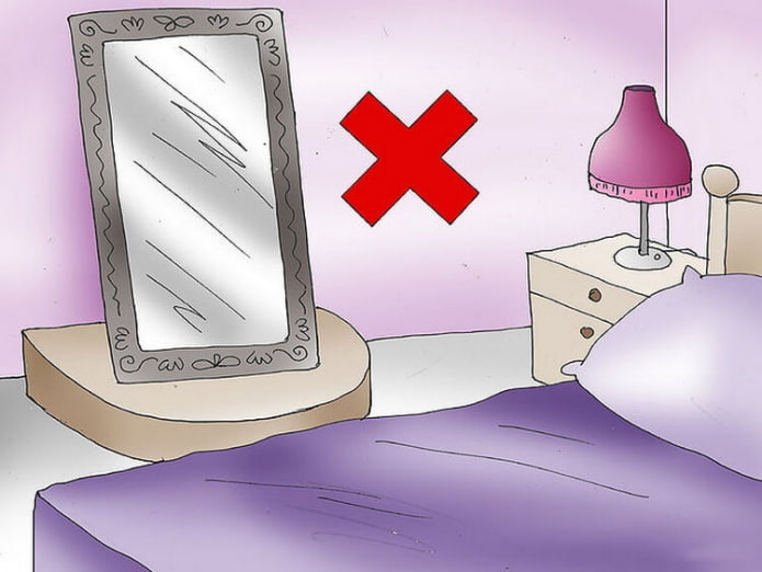 miroir dans la chambre en feng shui