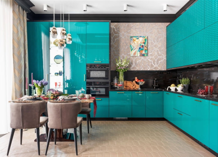 Cuisine turquoise