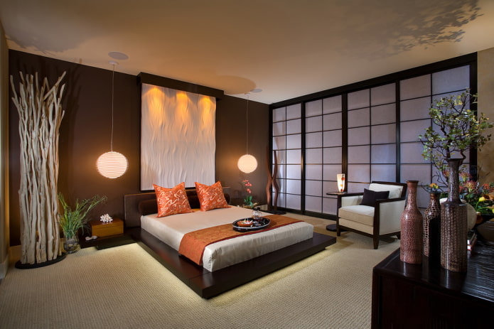 Chambre marron