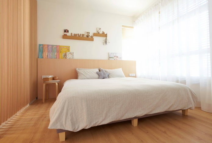 Chambre blanche et beige