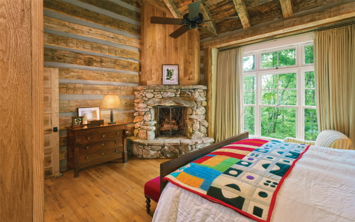 design d'intérieur de chambre rustique