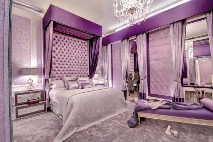 design d'intérieur de chambre lilas