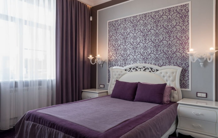 design d'intérieur de chambre lilas