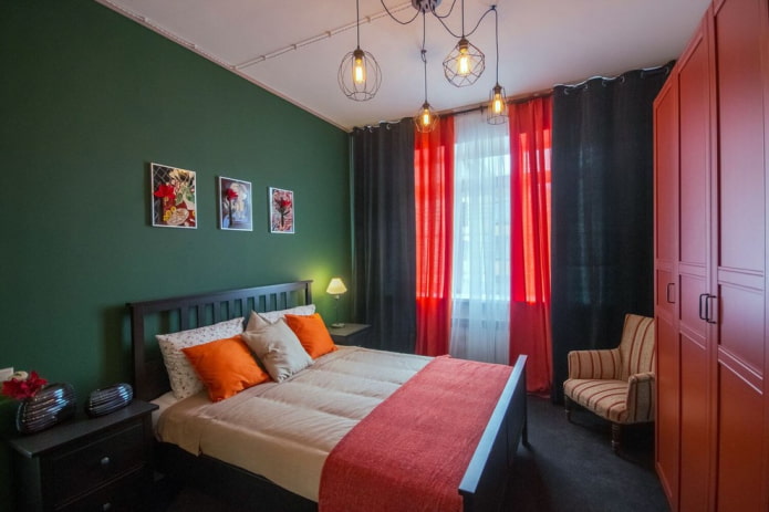 schéma de couleurs de la chambre de style méditerranéen