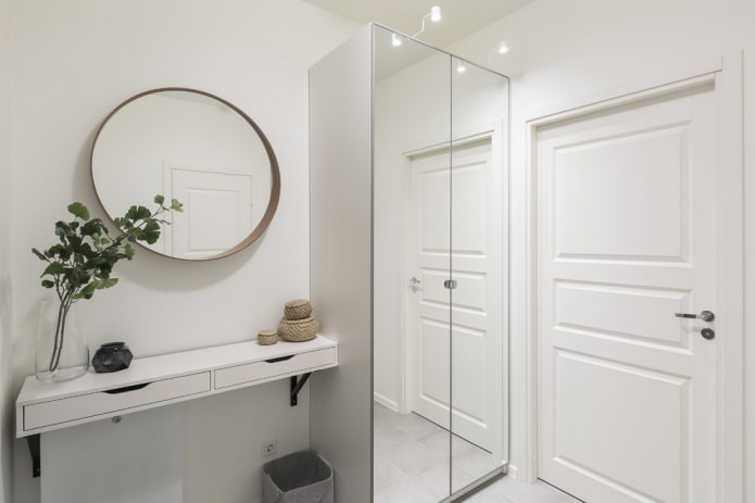 intérieur du couloir dans les tons blancs