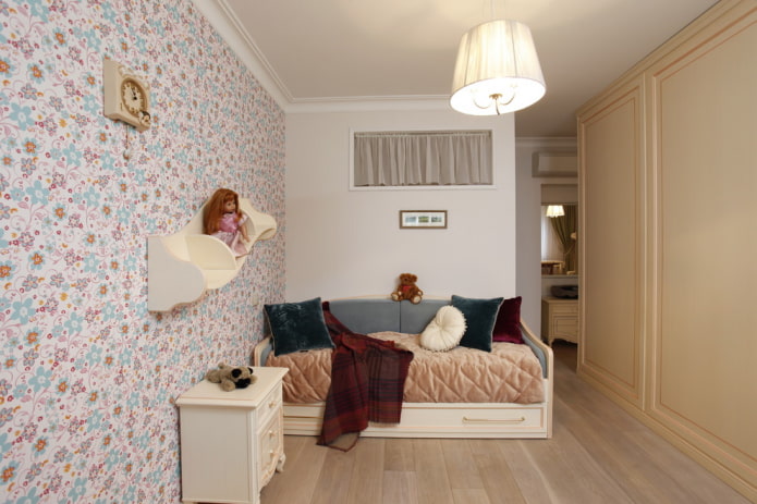 couleurs de l'intérieur d'une chambre d'enfant de style provençal