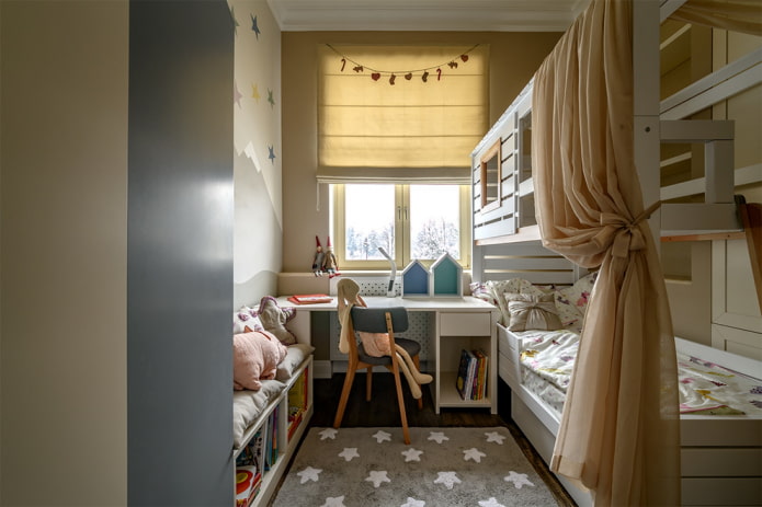 intérieur de chambre pour deux enfants