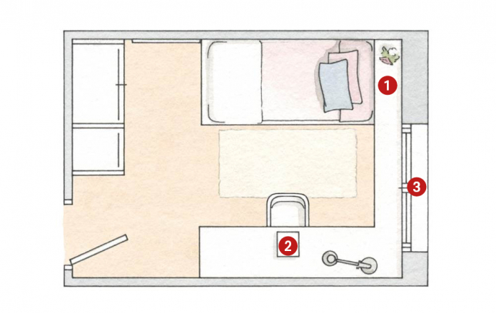 l'aménagement de la crèche 9 carrés