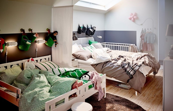 espace enfants à l'intérieur de la chambre des parents