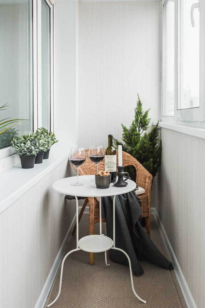 petite loggia dans le style scandinave