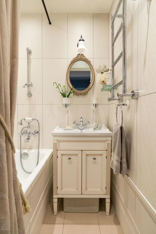 salle de bain aux couleurs beiges