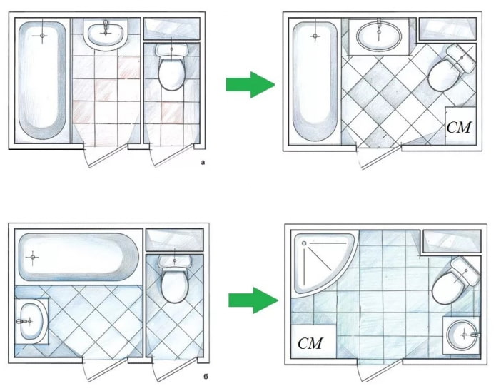 réaménagement d'une salle de bain à Khrouchtchev