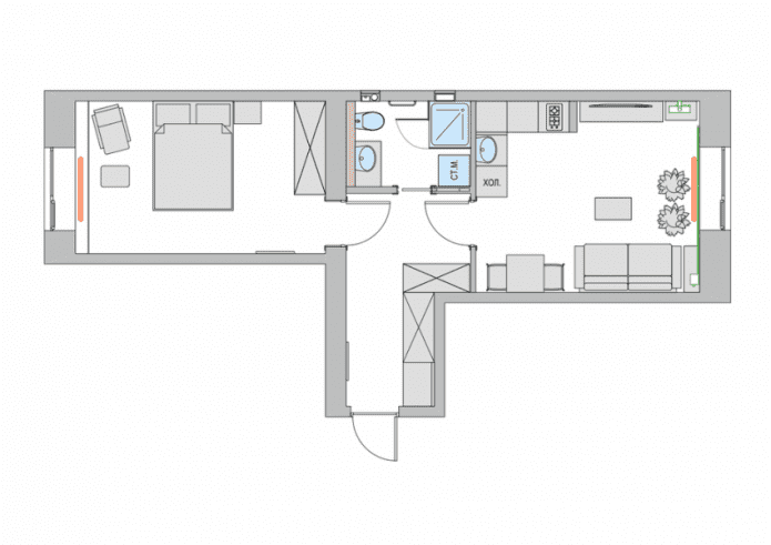 réaménagement de l'appartement Khrouchtchev