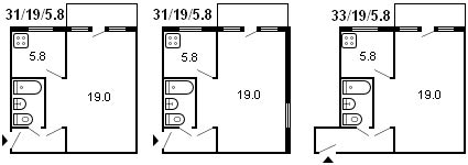 แผนผังห้องครุสชอฟ 1 ห้อง 464 ซีรีส์