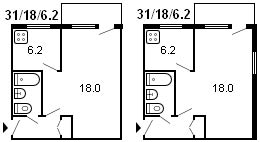 แผนผังห้องครุสชอฟ 1 ห้อง รุ่น 1-335