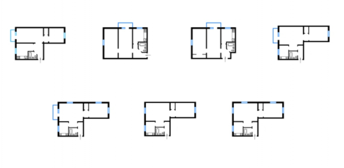 serye ng layout ng bahay 438