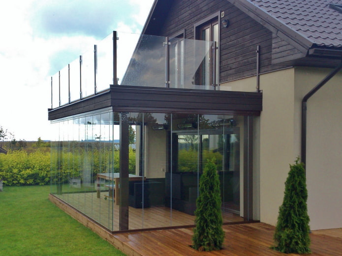 emplacement du balcon dans le projet de la maison