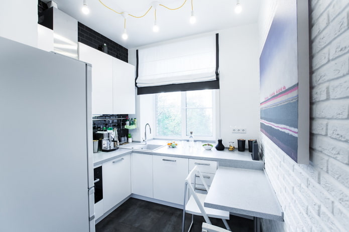 cuisine d'une superficie de 5 m² dans un style moderne