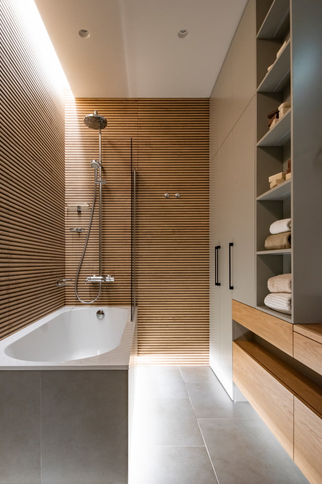 décoration de salle de bain dans le style du minimalisme