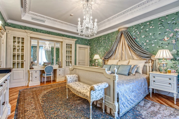 couleurs de la chambre dans un style classique