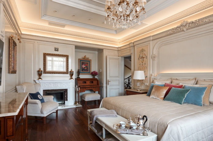 finir la chambre dans un style classique