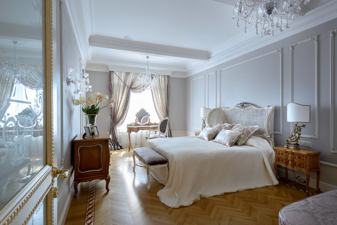 finir la chambre dans un style classique