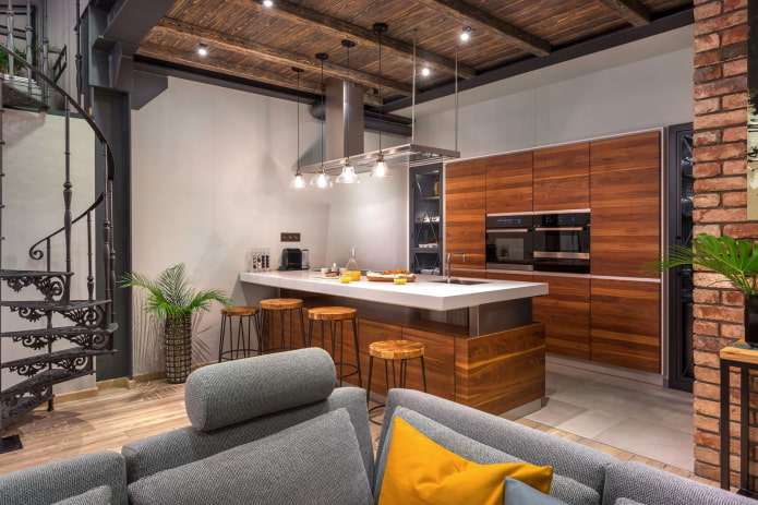 cuisine-salon style loft