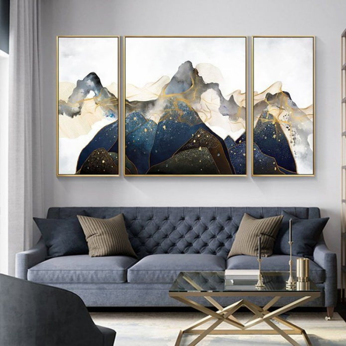 triptyque paysage de montagne