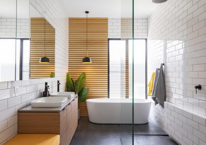 salle de bain dans le style du minimalisme