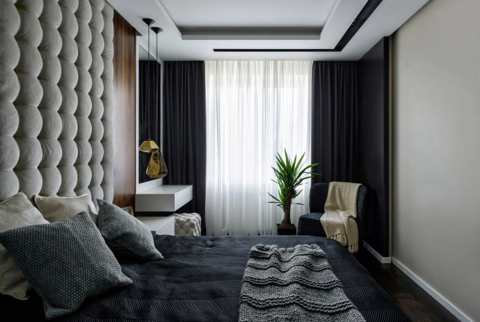 textiles sombres pour la chambre