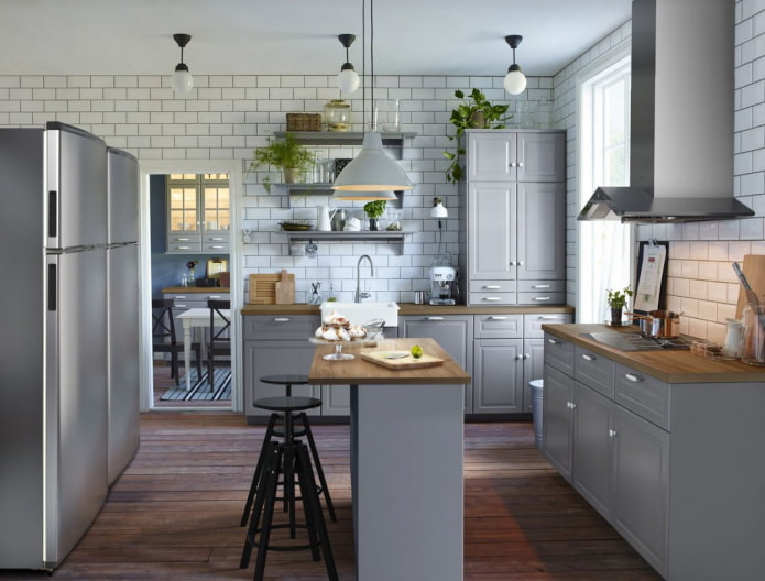 cuisine grise de style scandinave