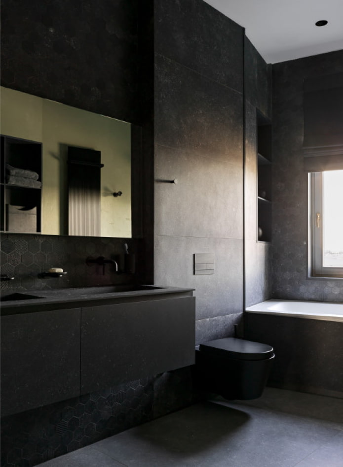 meuble de salle de bain noir