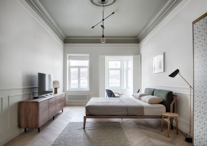 chambre dans le style du minimalisme