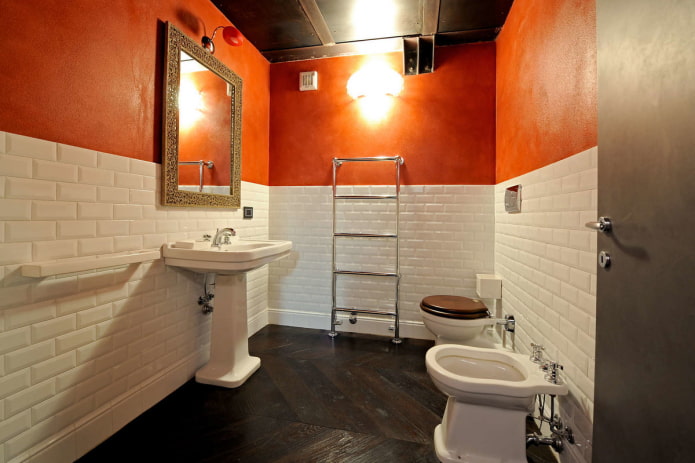 salle de bain orange